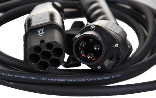 2-EVMOTIONS Gamma Type2 -> Type1 (32A) Elektromos autó töltőkábel