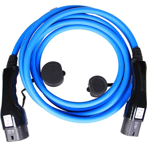 3-EVMOTIONS Gamma Type2 -> Type2 blue (3x32A) Elektromos autó töltőkábel