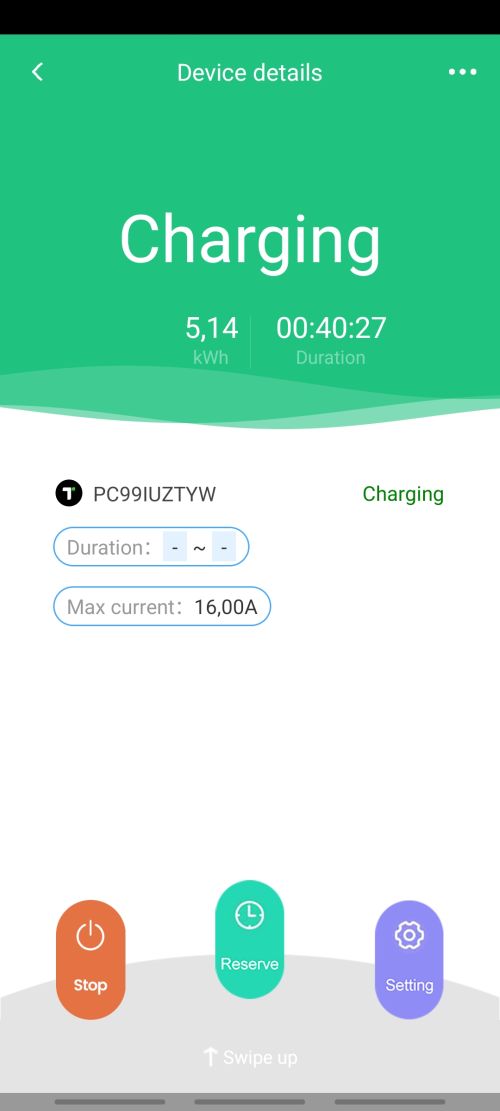 5-TEISON Smart Wallbox Type2 7.4kw Wi-Fi Elektromos autó fali töltőállomás